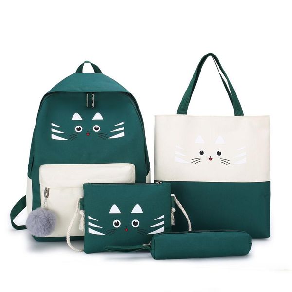 4pcs canvas teenagers school backpack women solid schoolbag for teenager girl student book bag satchel female travel schoolbag
4pcs canvas teenagers school backpack women solid schoolbag for teenager girl student book bag satchel female travel schoolbag