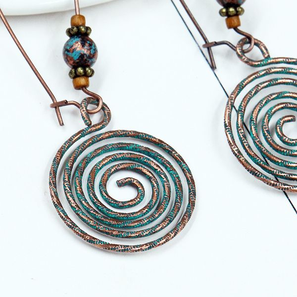 vintage antique gold color round earring charm pendant bohemian punk style copper drop earrings creative girls jewelry, Silver 
vintage antique gold color round earring charm pendant bohemian punk style copper drop earrings creative girls jewelry, Silver