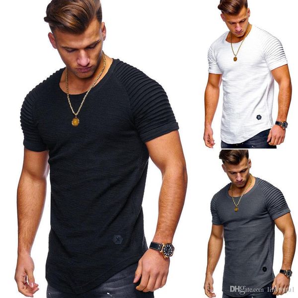 2019 new 5 colors design of stripe ruffle sleeve mens t shirt slim fit crew neck t-shirt men short sleeve casual tshirt, White;black
2019 new 5 colors design of stripe ruffle sleeve mens t shirt slim fit crew neck t-shirt men short sleeve casual tshirt, White;black