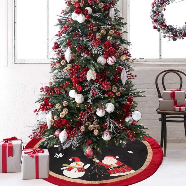 35inch stitched santa christmas snowflake skirt small red nov-woven tree skirt new year 2020 christmas decoration for home
35inch stitched santa christmas snowflake skirt small red nov-woven tree skirt new year 2020 christmas decoration for home