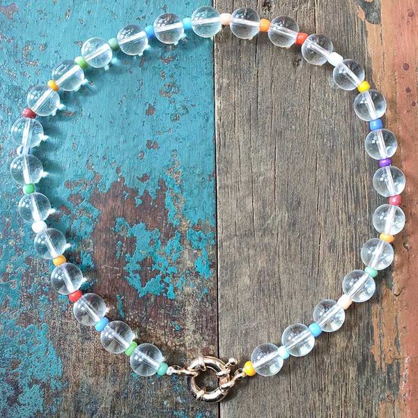 chokers 2021 fashion transparent bead necklace delicate elastic short colored beads beaded personality wild collares de moda, Golden;silver
chokers 2021 fashion transparent bead necklace delicate elastic short colored beads beaded personality wild collares de moda, Golden;silver