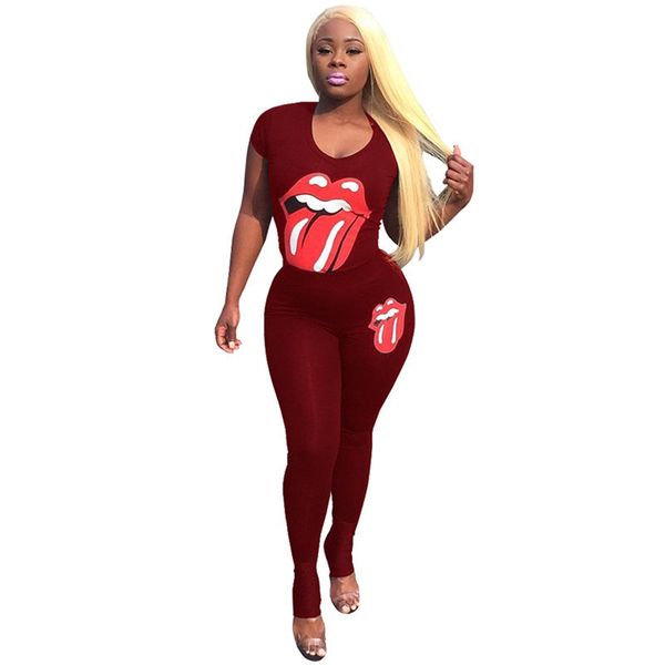 Womens Fashion 2Pcs Big Mouth Print Suit Crew Neck Short Sleeves Sports Clothing Summer Sexy Casual Clothing
Womens Fashion 2Pcs Big Mouth Print Suit Crew Neck Short Sleeves Sports Clothing Summer Sexy Casual Clothing