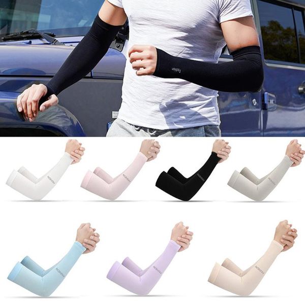 2pcs uv sun sleeves sport arm ice silk sleeve protect anti-slip sunscreen cuff summer women men gloves outdoor riding a3088, Black;gray 
2pcs uv sun sleeves sport arm ice silk sleeve protect anti-slip sunscreen cuff summer women men gloves outdoor riding a3088, Black;gray