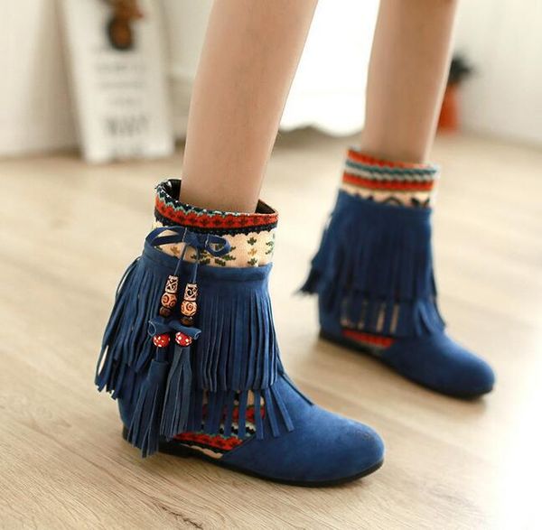 new women winter boots ethnic style suede embroidered flat bottom warm snow large size solid matte women's boots, Black
new women winter boots ethnic style suede embroidered flat bottom warm snow large size solid matte women's boots, Black