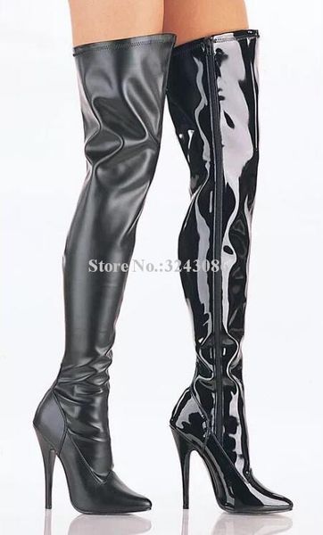 black thin heels long boots ladies pointed toe 12cm super high heels thigh high boots fashion female night club stage
black thin heels long boots ladies pointed toe 12cm super high heels thigh high boots fashion female night club stage