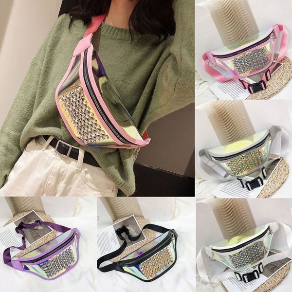 new fashion women's bag outdoor sports pocket zipper rivet messenger bag crystal purse waist chest dropship t614
new fashion women's bag outdoor sports pocket zipper rivet messenger bag crystal purse waist chest dropship t614