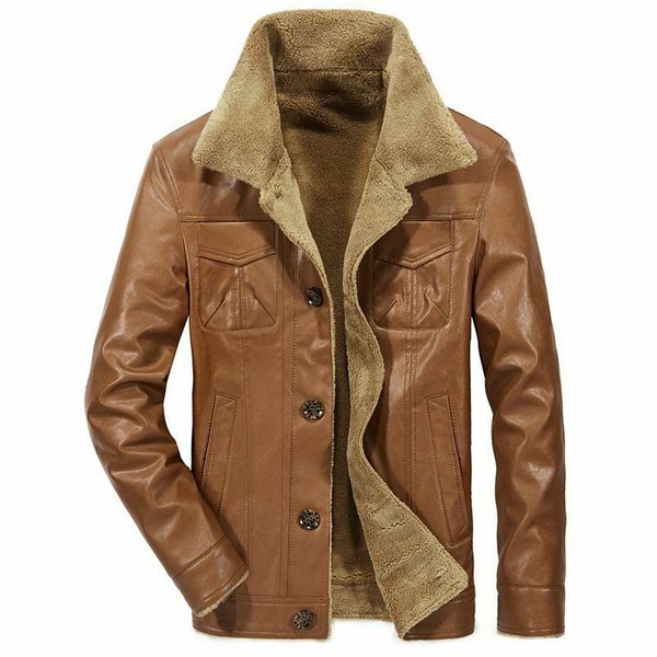 men's fur & faux men winter warm fleece motorcycle rider jacket long sleeve slim fit outwear coat, Black
men's fur & faux men winter warm fleece motorcycle rider jacket long sleeve slim fit outwear coat, Black