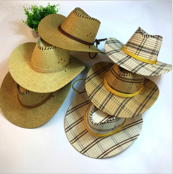 summer men's and women cowboy hat plaid hat beach sun scenic spot selling sun, Blue;gray
summer men's and women cowboy hat plaid hat beach sun scenic spot selling sun, Blue;gray