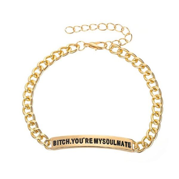 you're my soulmate charm letter bracelet handstamped his and her chain bracelet men women diy couple jewelry gifts pulseras, Black
you're my soulmate charm letter bracelet handstamped his and her chain bracelet men women diy couple jewelry gifts pulseras, Black