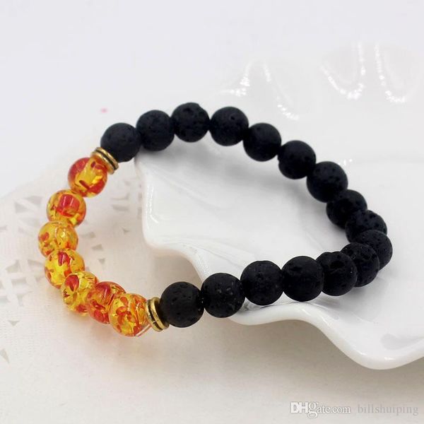 mixed styles 8mm natural lava stone healing beaded charm bracelets for women men jewelry party decor, Golden;silver
mixed styles 8mm natural lava stone healing beaded charm bracelets for women men jewelry party decor, Golden;silver