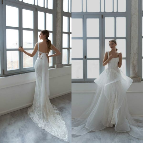 2020 doria karlozi wedding dresses with overskirts sleeveless beads pearls abiti da sposa sweep train square bride dress, White
2020 doria karlozi wedding dresses with overskirts sleeveless beads pearls abiti da sposa sweep train square bride dress, White