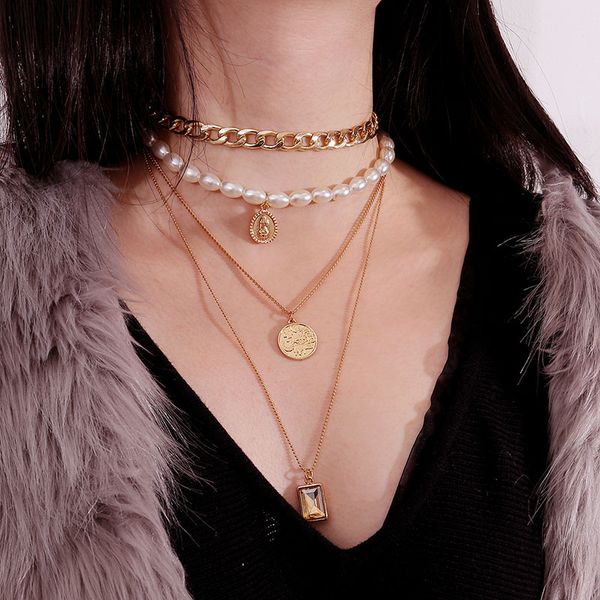 boho multi layered choker necklaces women pearl chain seashells beach necklace jewelry coin pendants fashion luxury bijoux l34, Silver
boho multi layered choker necklaces women pearl chain seashells beach necklace jewelry coin pendants fashion luxury bijoux l34, Silver