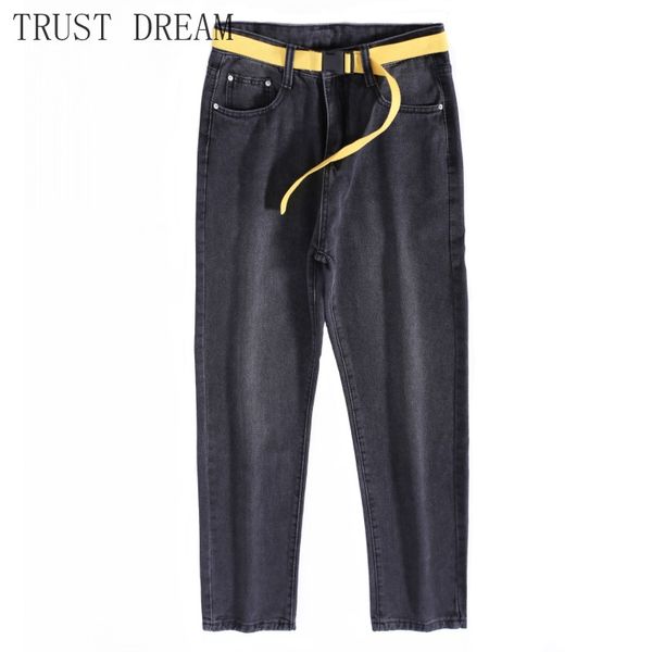 men's jeans 2021 men fashion straight loose black belt ankle-length man casual streetwear denim pants hip hop male quality trousers, Blue
men's jeans 2021 men fashion straight loose black belt ankle-length man casual streetwear denim pants hip hop male quality trousers, Blue