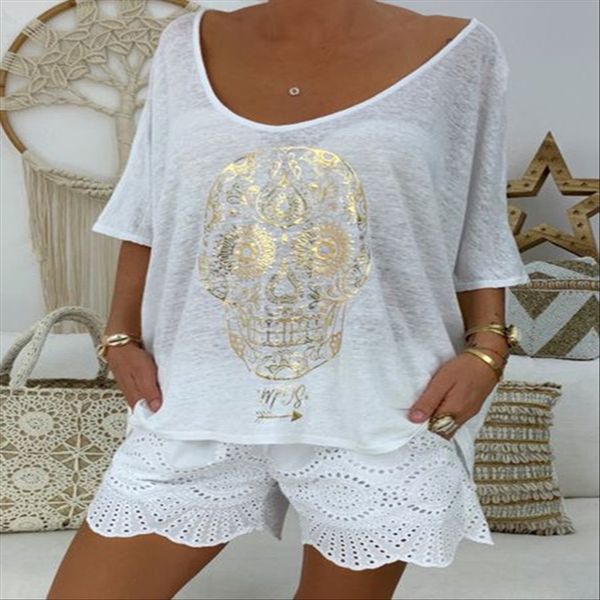 halloween 2019 big v-neck imitation gold printing skull with sleeves halloween 2019 big v-neck imitation gold printing skull t-shirt wit, White
halloween 2019 big v-neck imitation gold printing skull with sleeves halloween 2019 big v-neck imitation gold printing skull t-shirt wit, White