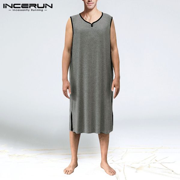 men leisure sleepwear robes casual sleeveless loose nightwear bathrobe fashion v neck homewear comfortable nightclothes incerun, Black;brown
men leisure sleepwear robes casual sleeveless loose nightwear bathrobe fashion v neck homewear comfortable nightclothes incerun, Black;brown