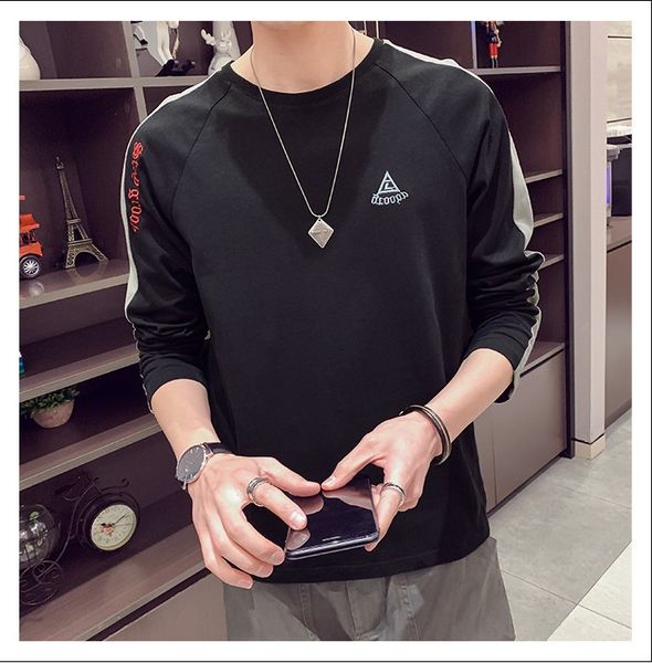 2019 autumn men's new long sleeve t-shirt, men's teenagers'round-neck suit, korean pure cotton top, White;black
2019 autumn men's new long sleeve t-shirt, men's teenagers'round-neck suit, korean pure cotton top, White;black