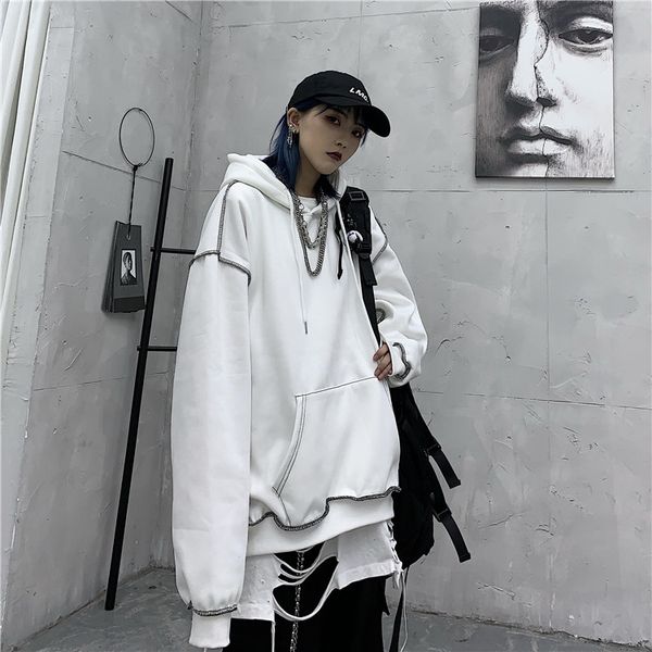 streetwear style autumn winter new pockets hooded long sleeve pullover and hoodies ulzzang women's clothing sweatshirts bf, Black
streetwear style autumn winter new pockets hooded long sleeve pullover and hoodies ulzzang women's clothing sweatshirts bf, Black