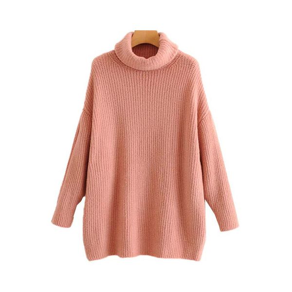 women 2019 fashion long sleeve loose pullovers vintage stylish warm thick turtleneck oversized knitted sweater casual pull femme, White;black
women 2019 fashion long sleeve loose pullovers vintage stylish warm thick turtleneck oversized knitted sweater casual pull femme, White;black
