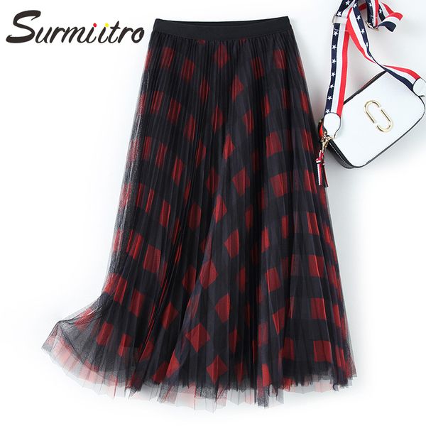 skirts surmiitro long tulle skirt women for 2021 spring summer ladies korean red green black plaid pleated high waist maxi female
skirts surmiitro long tulle skirt women for 2021 spring summer ladies korean red green black plaid pleated high waist maxi female