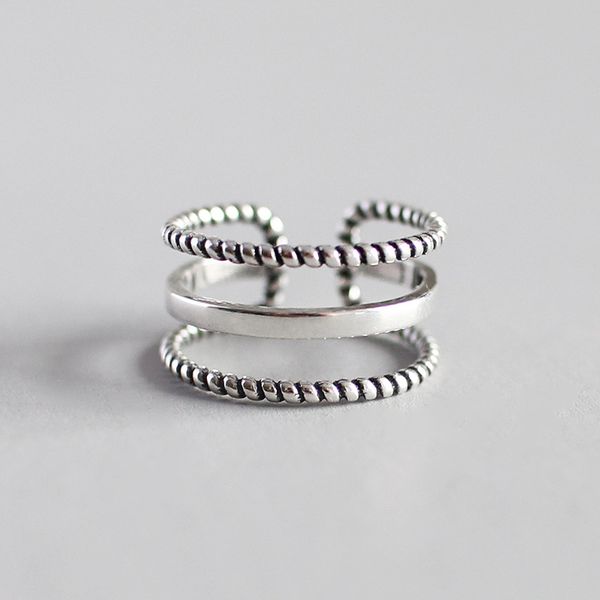 retro vintage women's authentic s925 sterling silver fine jewelry 3-rows /multi-layers twisted partten adjust ring open j514, Golden;silver
retro vintage women's authentic s925 sterling silver fine jewelry 3-rows /multi-layers twisted partten adjust ring open j514, Golden;silver