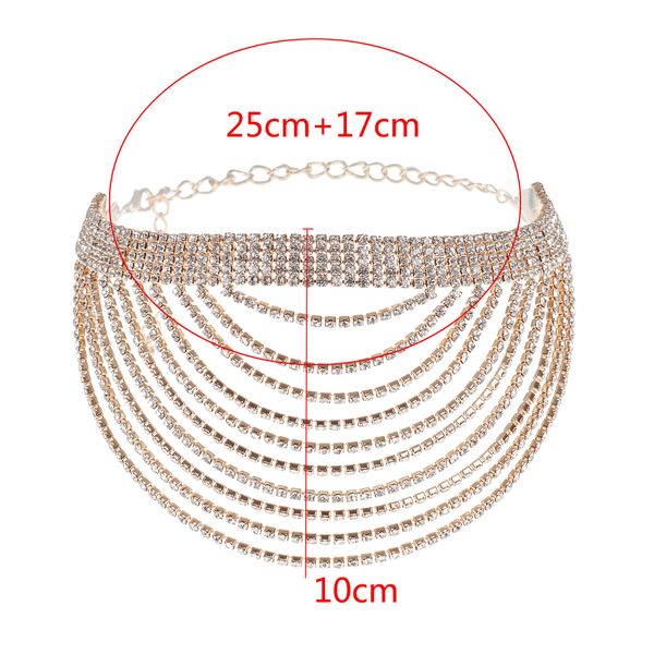 fashion brand multi layers claw crystal choker necklace women rhinestone tassel statement necklace collier chunky necklace maxi jewelry 2017, Golden;silver
fashion brand multi layers claw crystal choker necklace women rhinestone tassel statement necklace collier chunky necklace maxi jewelry 2017, Golden;silver