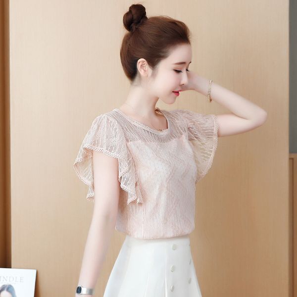 2019 new korean fashion clothing summer style women white lace chiffon blouse casual half sleeve solid shirts
2019 new korean fashion clothing summer style women white lace chiffon blouse casual half sleeve solid shirts