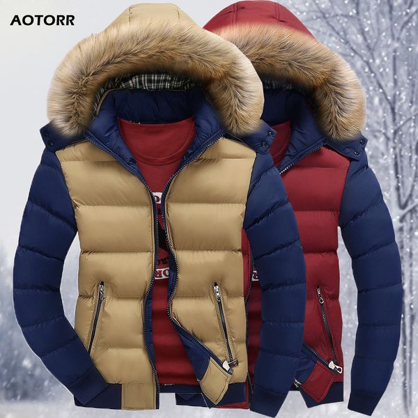 men winter jacket fur hooded parkas men's warm outerwear solid thick coat streetwear jackets windproof overcoat 2019 male brand, Black
men winter jacket fur hooded parkas men's warm outerwear solid thick coat streetwear jackets windproof overcoat 2019 male brand, Black