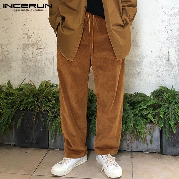 incerun men corduroy pants retro joggers 2019 winter casual trousers men drawstring streetwear solid color straight pants s-5xl, Black
incerun men corduroy pants retro joggers 2019 winter casual trousers men drawstring streetwear solid color straight pants s-5xl, Black