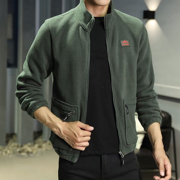 2020 spring new stand collar men's polar fleece jackets army green casual coat with zipper pockets, Black;brown
2020 spring new stand collar men's polar fleece jackets army green casual coat with zipper pockets, Black;brown