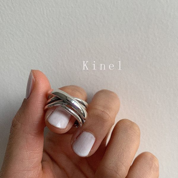 kinel s925 sterling silver ring personality multi-layer cross vintage jewelry neutral style simple open ring gift y200321, Slivery;golden
kinel s925 sterling silver ring personality multi-layer cross vintage jewelry neutral style simple open ring gift y200321, Slivery;golden