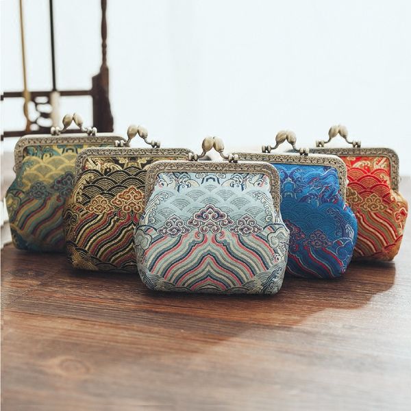 vintage silk women purse original design sea cliff women wallets retro ethnic style card holder female purse buckle women's small coin, Red;black
vintage silk women purse original design sea cliff women wallets retro ethnic style card holder female purse buckle women's small coin, Red;black