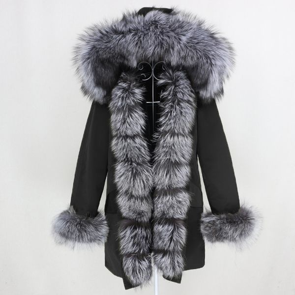 oftbuy 2020 real fur coat winter jacket women natural fur collar hood long waterproof parka thick warm removable outerwear, Black
oftbuy 2020 real fur coat winter jacket women natural fur collar hood long waterproof parka thick warm removable outerwear, Black