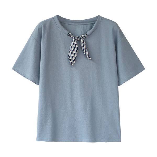 summer new fashion korean bow tie round neck t-shirt women's short-sleeved shirt half-sleeved shirt sry xsq gunn, White
summer new fashion korean bow tie round neck t-shirt women's short-sleeved shirt half-sleeved shirt sry xsq gunn, White
