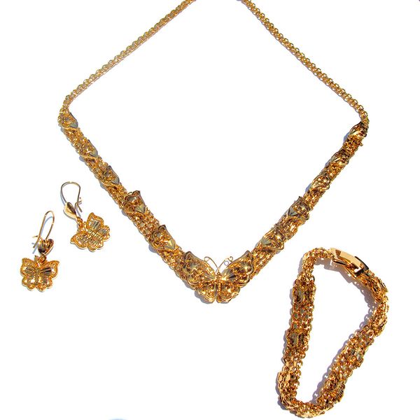 senior classics big butterfly-link pure hand 14 k yellow solid gold gf tone pendant necklace, bracelet and earrings set, Silver
senior classics big butterfly-link pure hand 14 k yellow solid gold gf tone pendant necklace, bracelet and earrings set, Silver