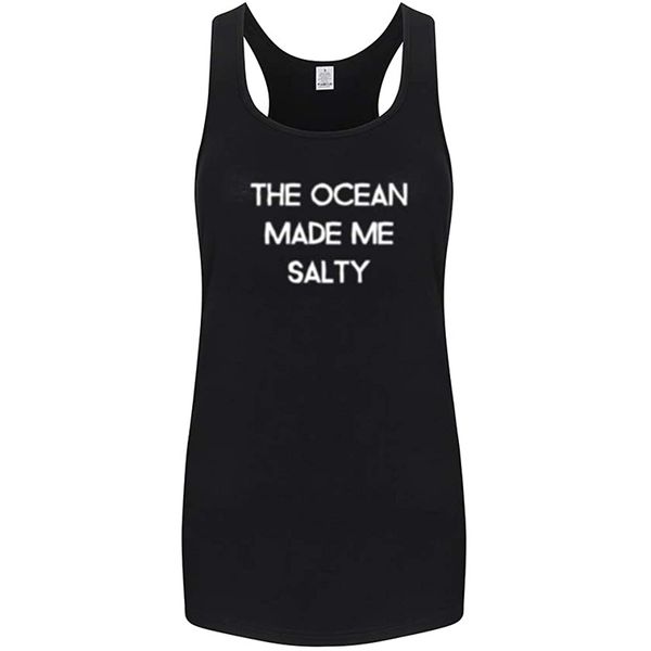 women's the ocean made me salty casual fitness workout racerback tank summer funny letter print tank top, White
women's the ocean made me salty casual fitness workout racerback tank summer funny letter print tank top, White