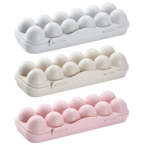 egg tray holder home storage box kitchen fridge crisper container organizer