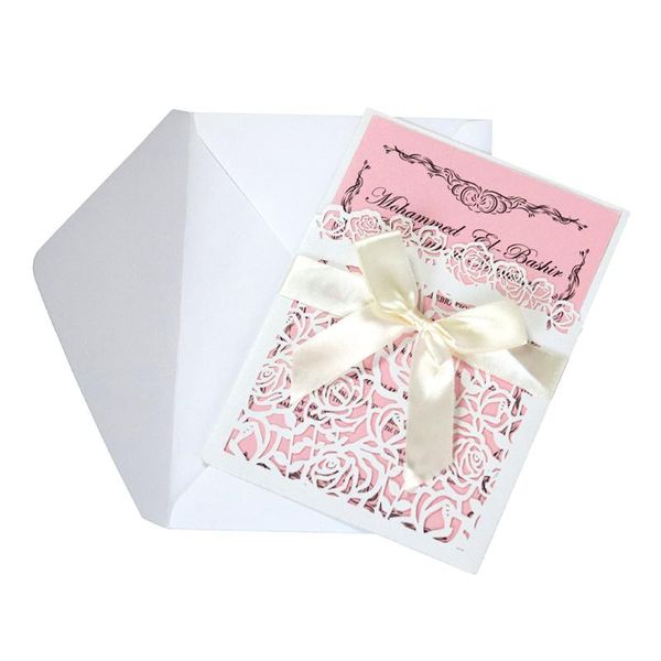 new arrival 10pcs laser rose group pocket wedding invitation with bow invitation card decoration 18*12.5cm card cover
new arrival 10pcs laser rose group pocket wedding invitation with bow invitation card decoration 18*12.5cm card cover