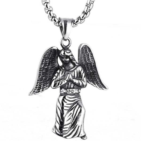 chain on the neck for men link necklace men stainless steel friends necklaces pendant angel men amulet retro punk stly, Silver
chain on the neck for men link necklace men stainless steel friends necklaces pendant angel men amulet retro punk stly, Silver