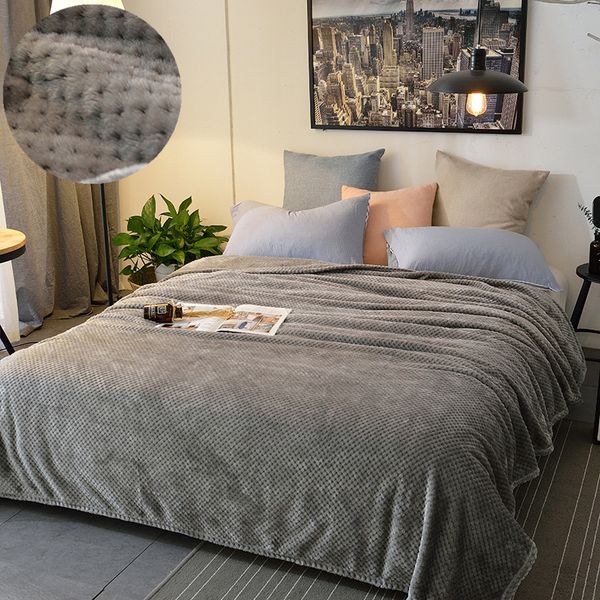 Luxury Solid Pineapple Quilted Flannel Bedspread Jacquard Warm Bed Sofa Airplane Gray/Purple Throws and Blanket
Luxury Solid Pineapple Quilted Flannel Bedspread Jacquard Warm Bed Sofa Airplane Gray/Purple Throws and Blanket