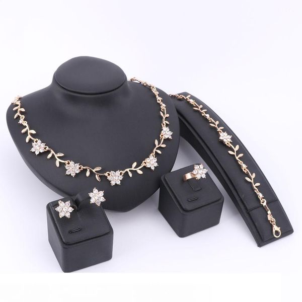 romantic elegant charm african gold plated crystal necklace earrings ring bracelet bridal jewelry sets for women wedding party, Slivery;golden
romantic elegant charm african gold plated crystal necklace earrings ring bracelet bridal jewelry sets for women wedding party, Slivery;golden