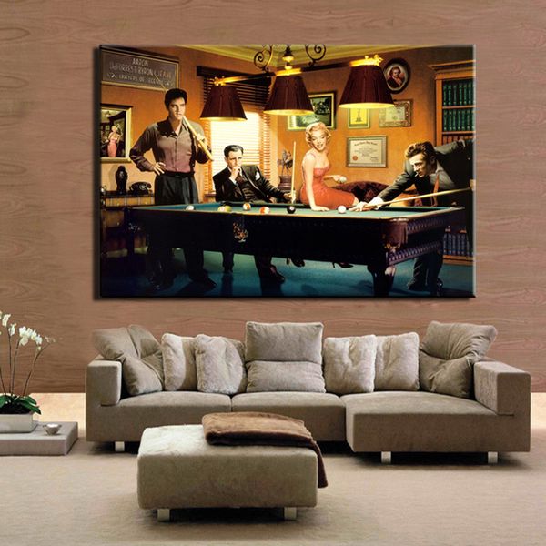 modern classic poster canvas painting elvis presley, humphrey bogart, marilyn monroe play billiards wall art picture home decor
modern classic poster canvas painting elvis presley, humphrey bogart, marilyn monroe play billiards wall art picture home decor