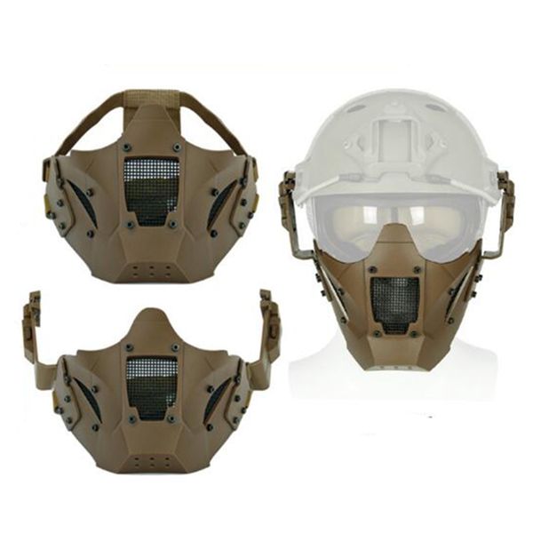 tactical iron warrior mask(half face) combination mask, Black 
tactical iron warrior mask(half face) combination mask, Black