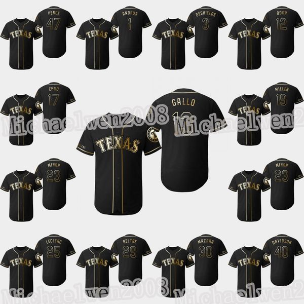 Texas Joey Gallo Elvis Andrus Delino DeShields Hunter Pence Rougned Odor Rangers Golden Black Shin-Soo Choo Adrian Beltre Mike Minor Jersey
Texas Joey Gallo Elvis Andrus Delino DeShields Hunter Pence Rougned Odor Rangers Golden Black Shin-Soo Choo Adrian Beltre Mike Minor Jersey