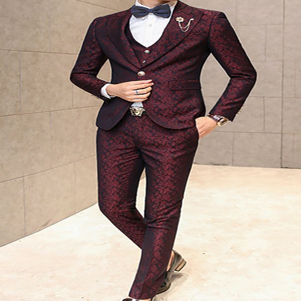 3 pieces mens suit wedding prom suits for men red blue floral jacquard slim fit tuxedo 2020 ( blazer+vest+pant, White;black
3 pieces mens suit wedding prom suits for men red blue floral jacquard slim fit tuxedo 2020 ( blazer+vest+pant, White;black