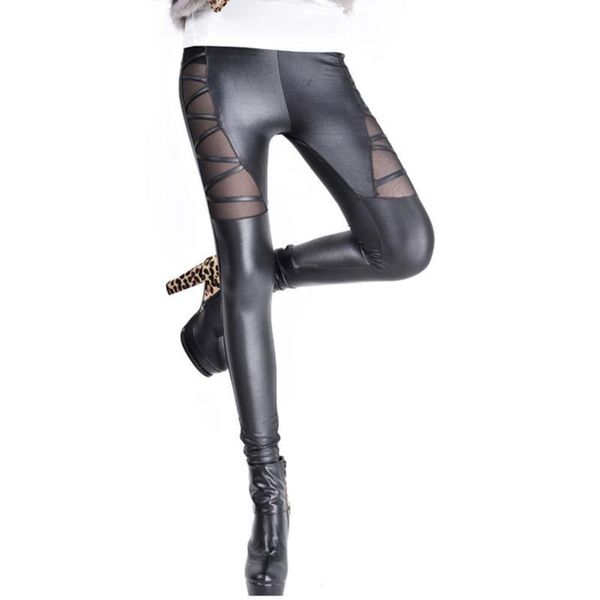 women's leggings pu casual pants black lace mesh stitching legging slim sports pencil lady cool autumn summer elastic thin long
women's leggings pu casual pants black lace mesh stitching legging slim sports pencil lady cool autumn summer elastic thin long