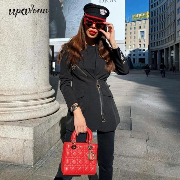 upavonu black slim blazer women 2020 new lapel long sleeve zipper suit jacket fashion office slim blazer clothes, White;black
upavonu black slim blazer women 2020 new lapel long sleeve zipper suit jacket fashion office slim blazer clothes, White;black