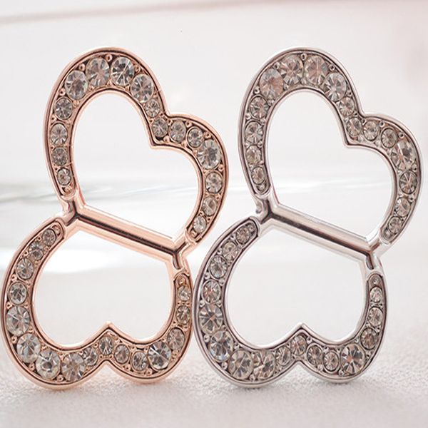 2pcs crystal butterfly scarf ring scarf jewelry gift for valentine's day, Gray 
2pcs crystal butterfly scarf ring scarf jewelry gift for valentine's day, Gray