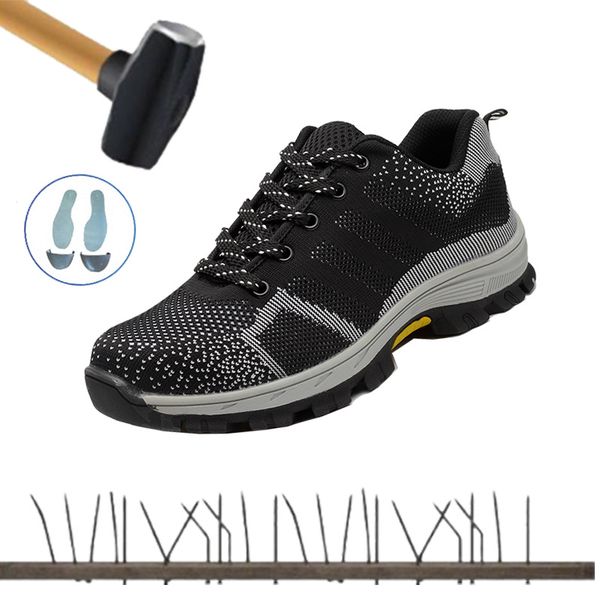 men's steel toe cap safety shoes big size 48 men outdoor breathable anti-slip steel puncture proof construction boots work shoes, Black
men's steel toe cap safety shoes big size 48 men outdoor breathable anti-slip steel puncture proof construction boots work shoes, Black