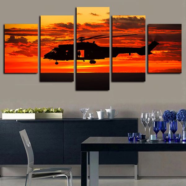 5 panels helicopter sunset sundown artworks giclee canvas wall art for home decor abstract poster canvas print oil painting
5 panels helicopter sunset sundown artworks giclee canvas wall art for home decor abstract poster canvas print oil painting
