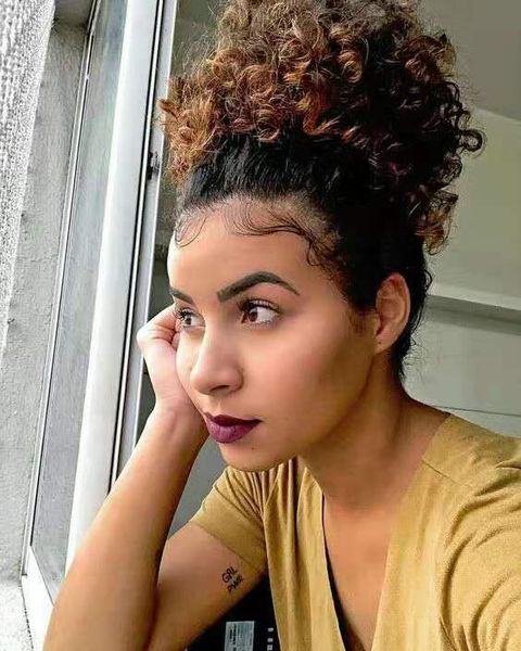 high afro puff ponytail drawstring chignon hairpiece short human hair kinky tight curly remy hair bun updo clip in hair extensions 120g, Black
high afro puff ponytail drawstring chignon hairpiece short human hair kinky tight curly remy hair bun updo clip in hair extensions 120g, Black